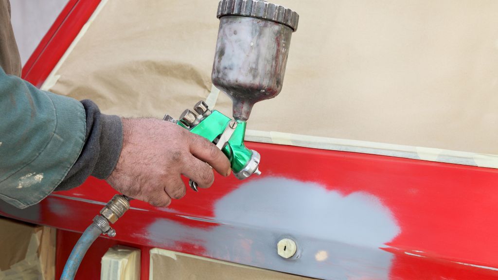 失敗：スプレーした箇所が逆に目立つ