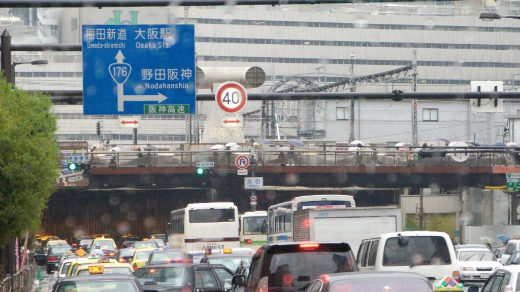 日本の国道における渋滞の状況